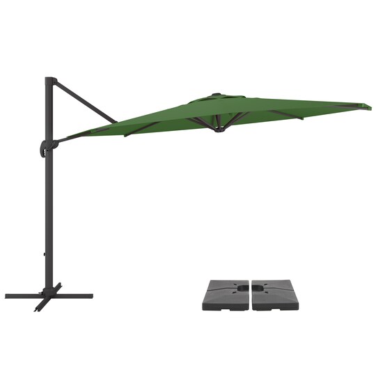 corliving tilting patio umbrella Cantilever and create your peaceful outdoor oasis with our 400 Series Tilting Offset Patio Umbrella CorLiving 9.5-ft Aluminum Green Slide-tilt